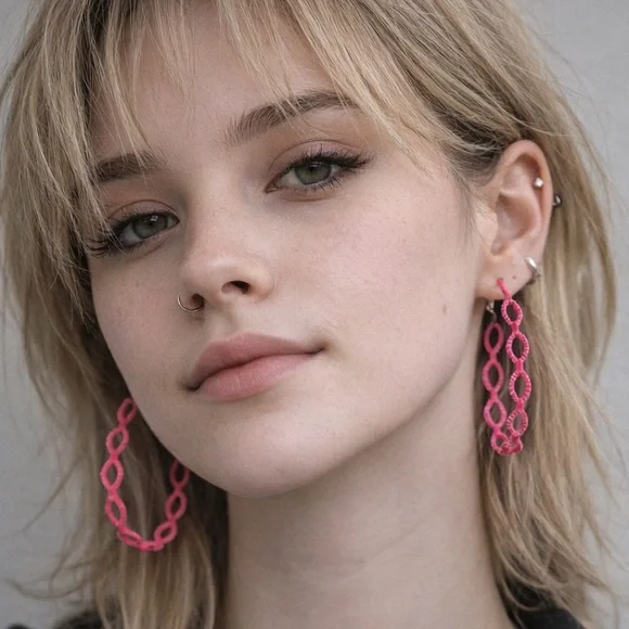 NWOT Infinitely symbol hoop earrings - Picture 1 of 5